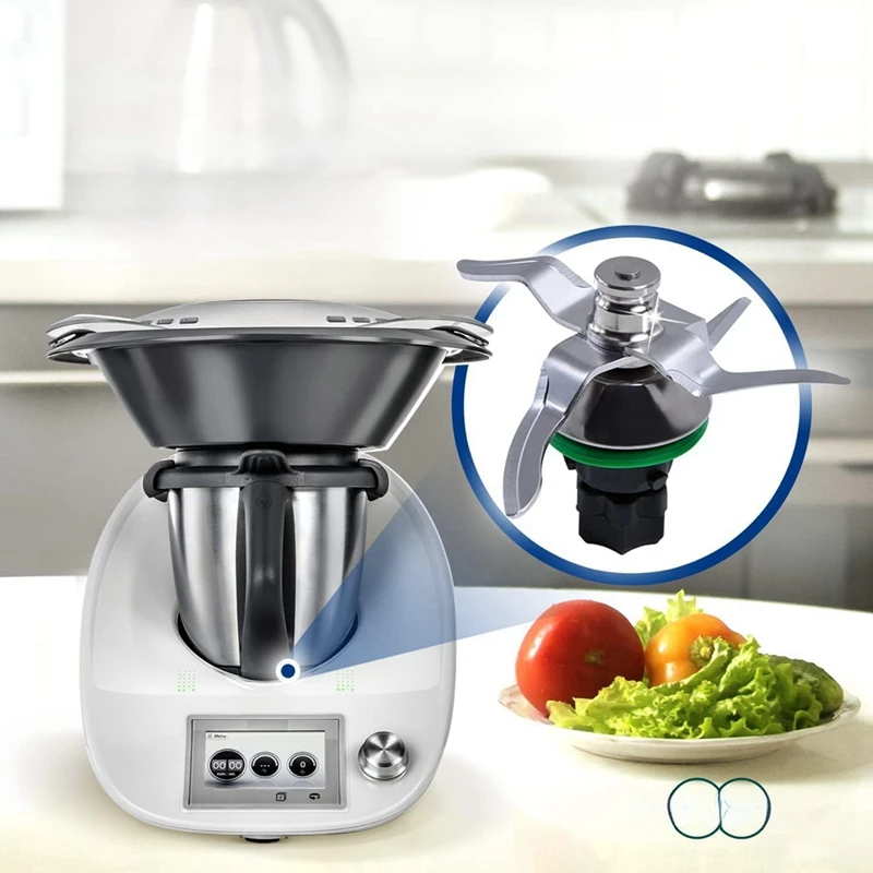 A44F-เครื่องปั่นใบมีดสําหรับ Vorwerk Thermomix TM5 TM6 อาหารอะไหล่สแตนเลสผสมมีดปะเก็น