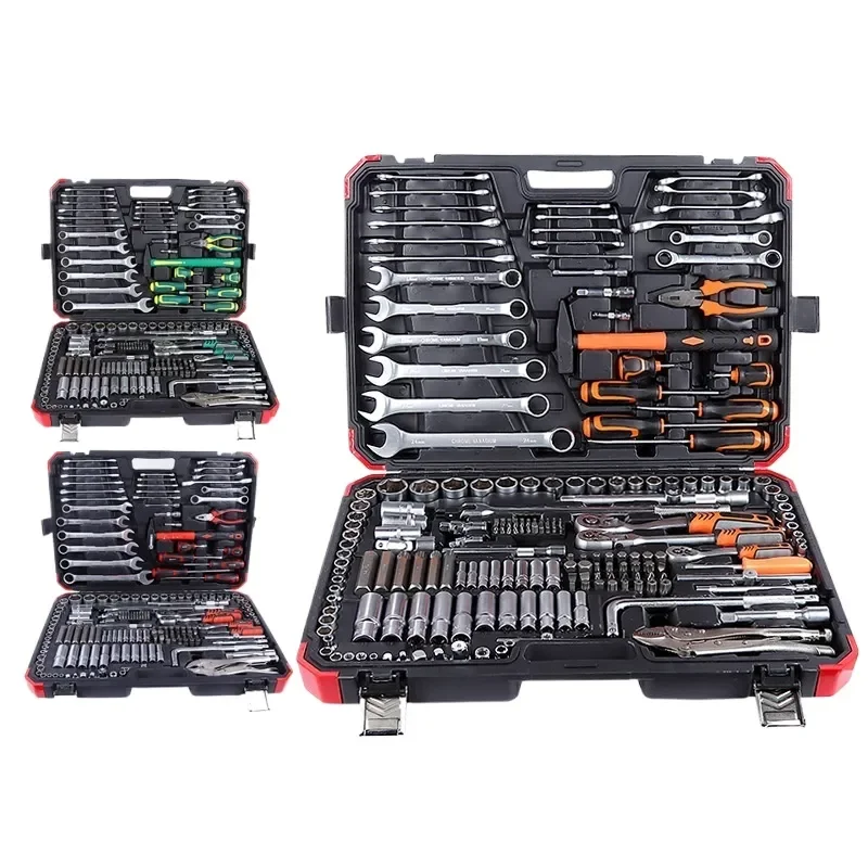 202-Piece Steam Machine Repair Tool Set for Steam Machines Including Combination Pliers Hammer Ratchet Wrench Screwdriver and