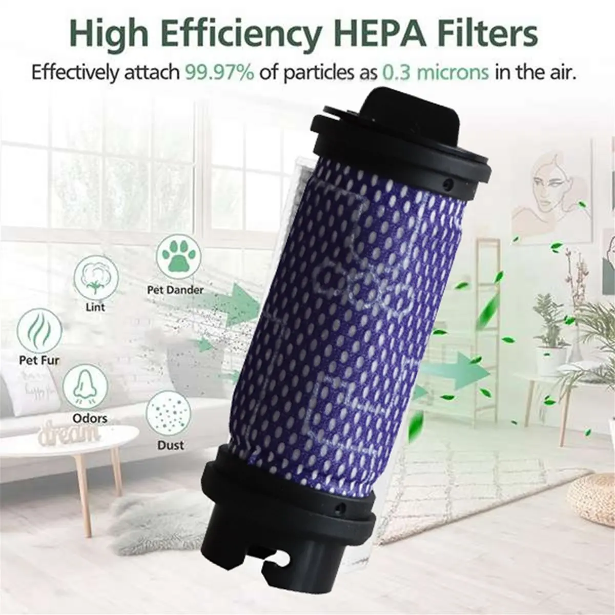 

10PCS Vacuum Cleaner Filter Accessory for H70 Vacuum Cleaner Accessories Replacement Parts