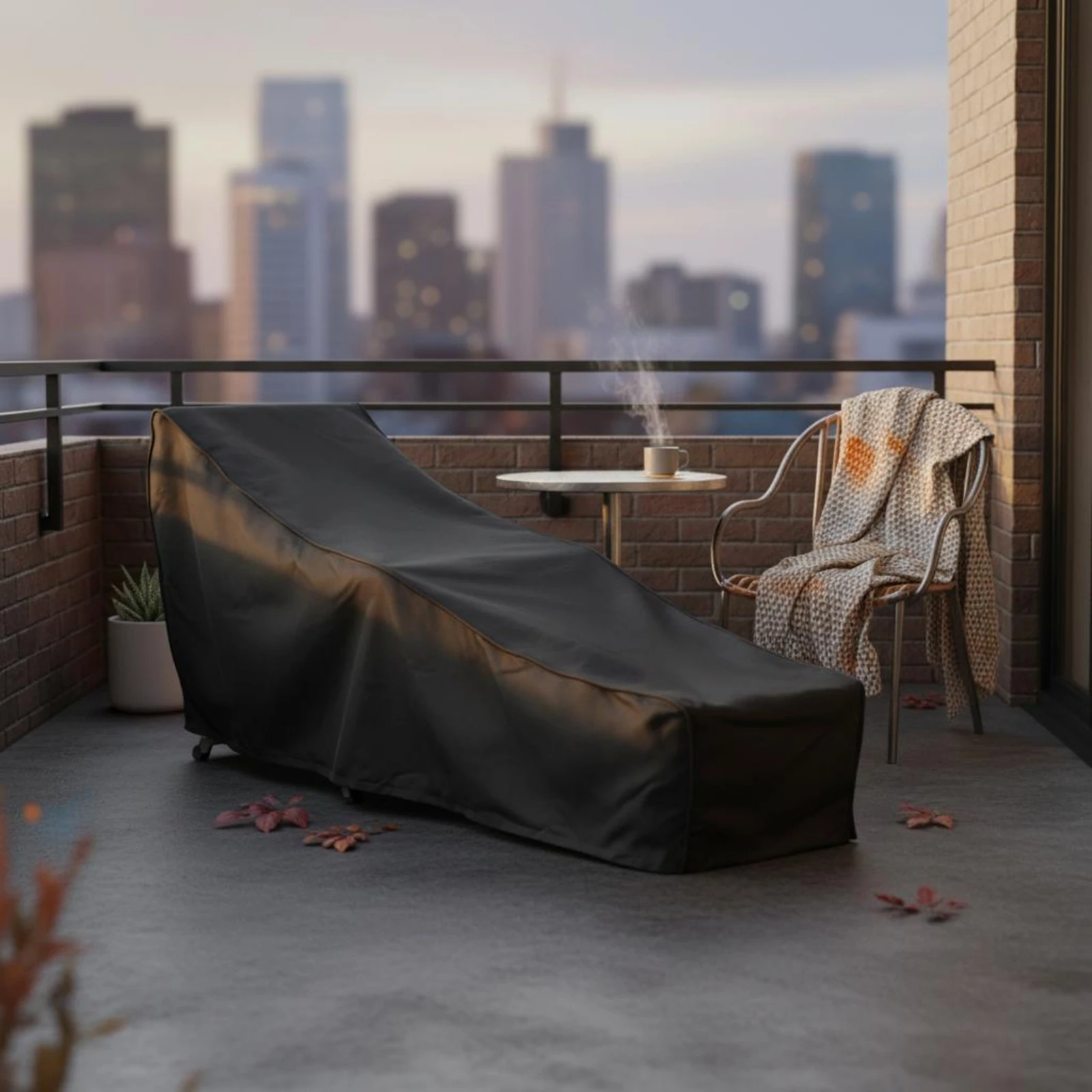 Outdoor Chair Cover Long Rectangular Lounge Chair Cover Dustproof Weather-Resistant