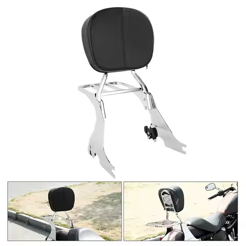 Backrest Sissy Bar &amp; Luggage Rack Fit For Harley Sportster XL 883 1200 Custom 2004-2022