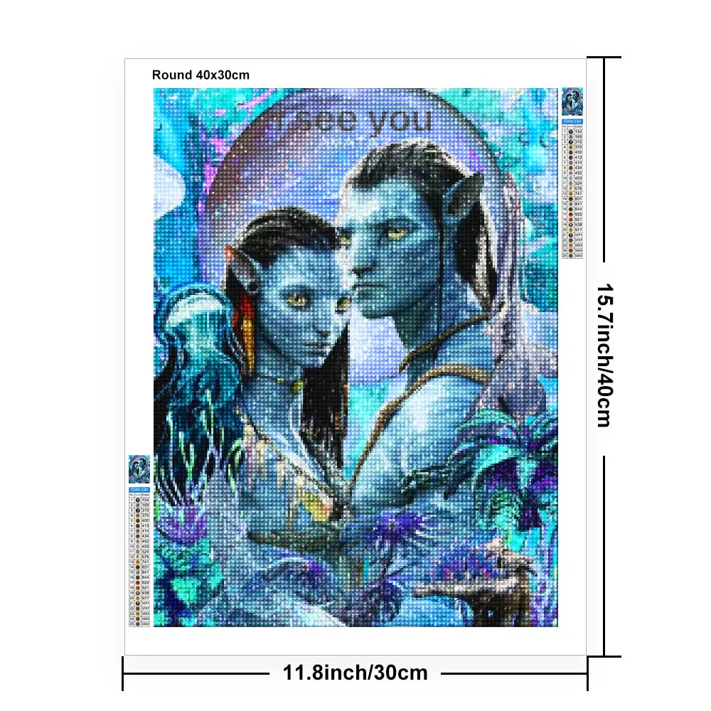 Avatar The Way Of Water 5d DIY Diamond Painting James Cameron Fantasy Sci Fi Aliens Warrior Film Cross Stitch Room Decor Gift