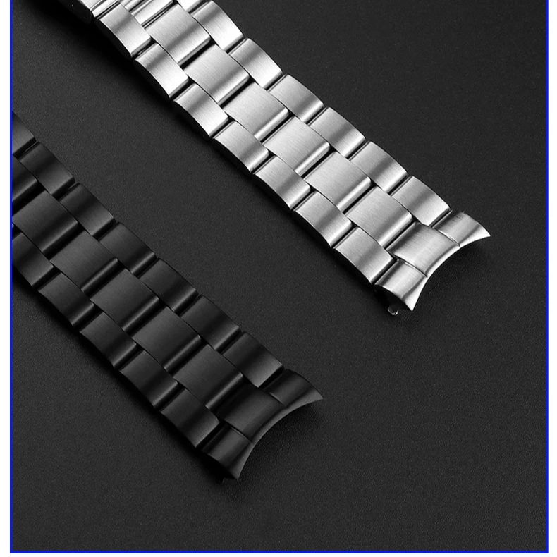 For Citizen CA0615 CA0695 Solid curved end strap Metal Stainless Steel watchband men 22mm Safety buckle Watch chain accessories