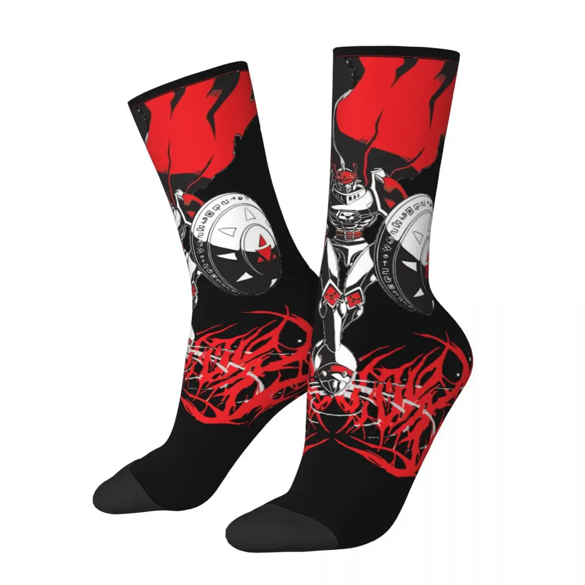 Dukemon Tamers Men's Socks Retro Harajuku Digital Monster Digimon Anime Street Style Novelty Casual Crew Sock