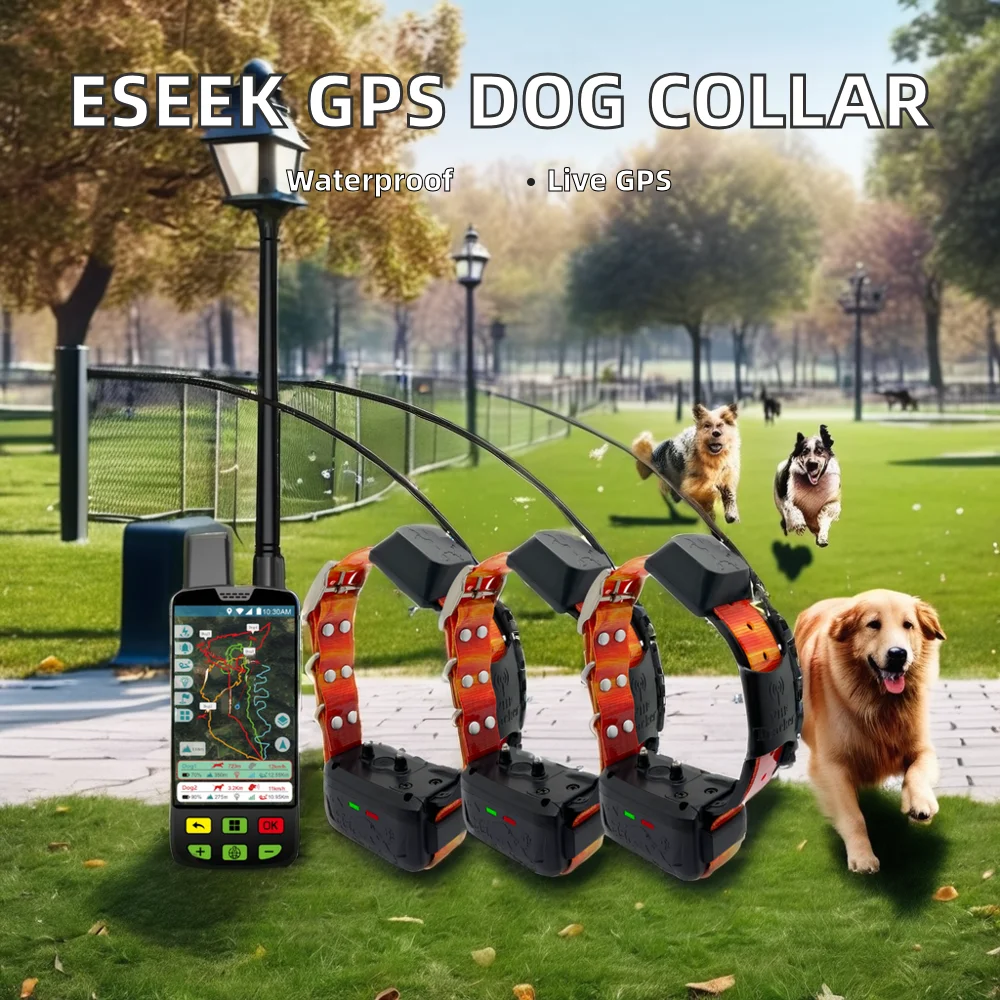 Pet Tracker GPS Navigator Waterproof Silicone Plastic Collar 4G Network Android OS GSM GPS Positioning