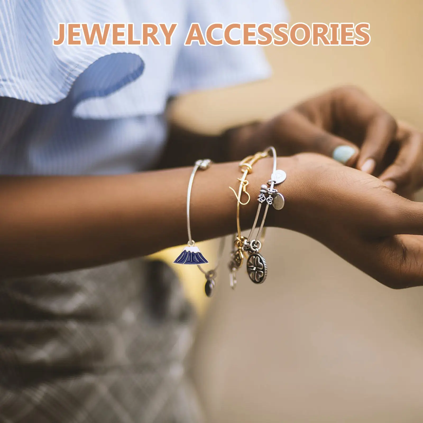 15Pcs Japanese Alloy Jewelry Charms DIY Fan Mount Fuji Pendants Necklace Bracelet Earrings Party Decorations Mini Hand Held Fan