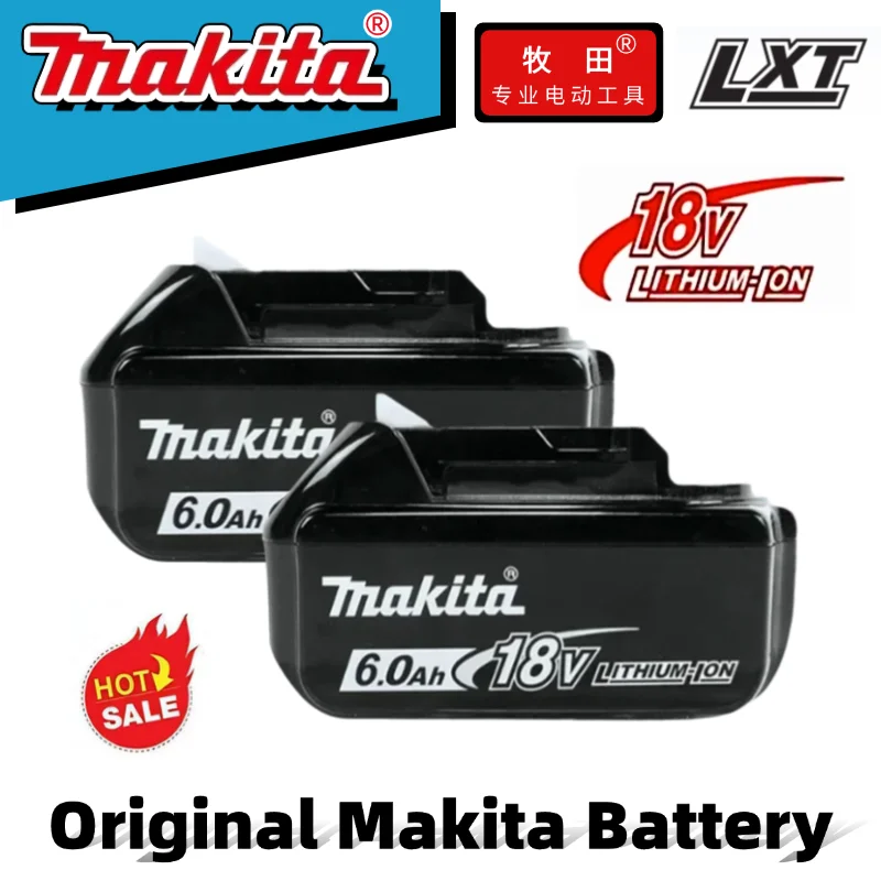 

Genuine Makita 18v Battery 6.0Ah with Charger BL1860 Rechargeable Lithium Ion Makita 18 V Battery BL1850 BL1880 BL1860B