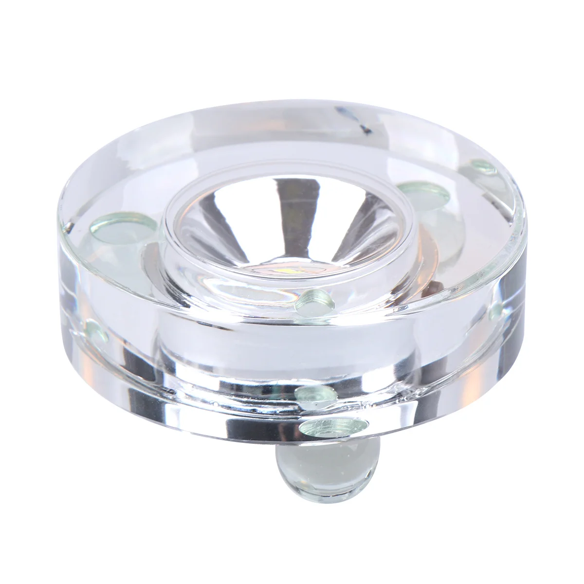 

LED Light-Up Round Crystal Display Base Stand USB Powered Colorful Light for Crafts Glass Art Home Decor Store Display