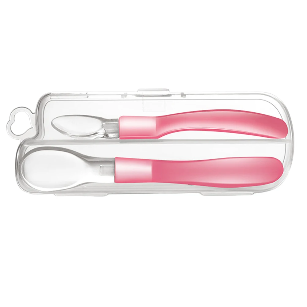 

Baby Toddler Training Spoon Set Polypropylene Lightweight Durable Ergonomic Design Simple Appearance Easy Grip Compact Size