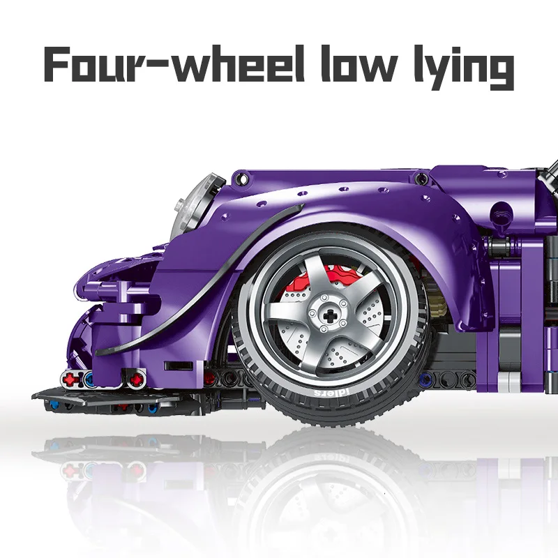 2025年ニューハイテクシティリモートコントロールスポーツカービルディングブロックモデルMoc改造車両ブロックDIY組み立ておもちゃ男の子向け