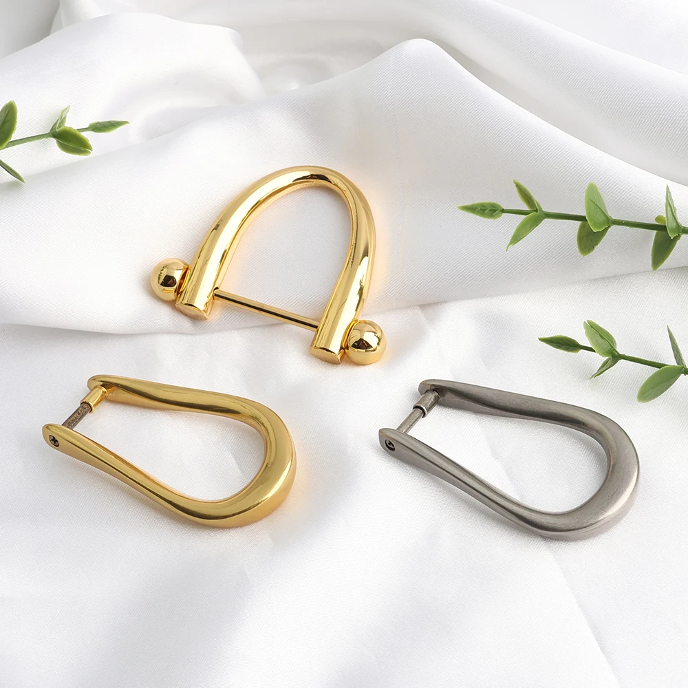 10/30/60PCS Detachable D-Buckle Metal Opening D Ring For Shoulder Bag Belt Strap Swimwear Decor Hat Horseshoe Hook Accessories