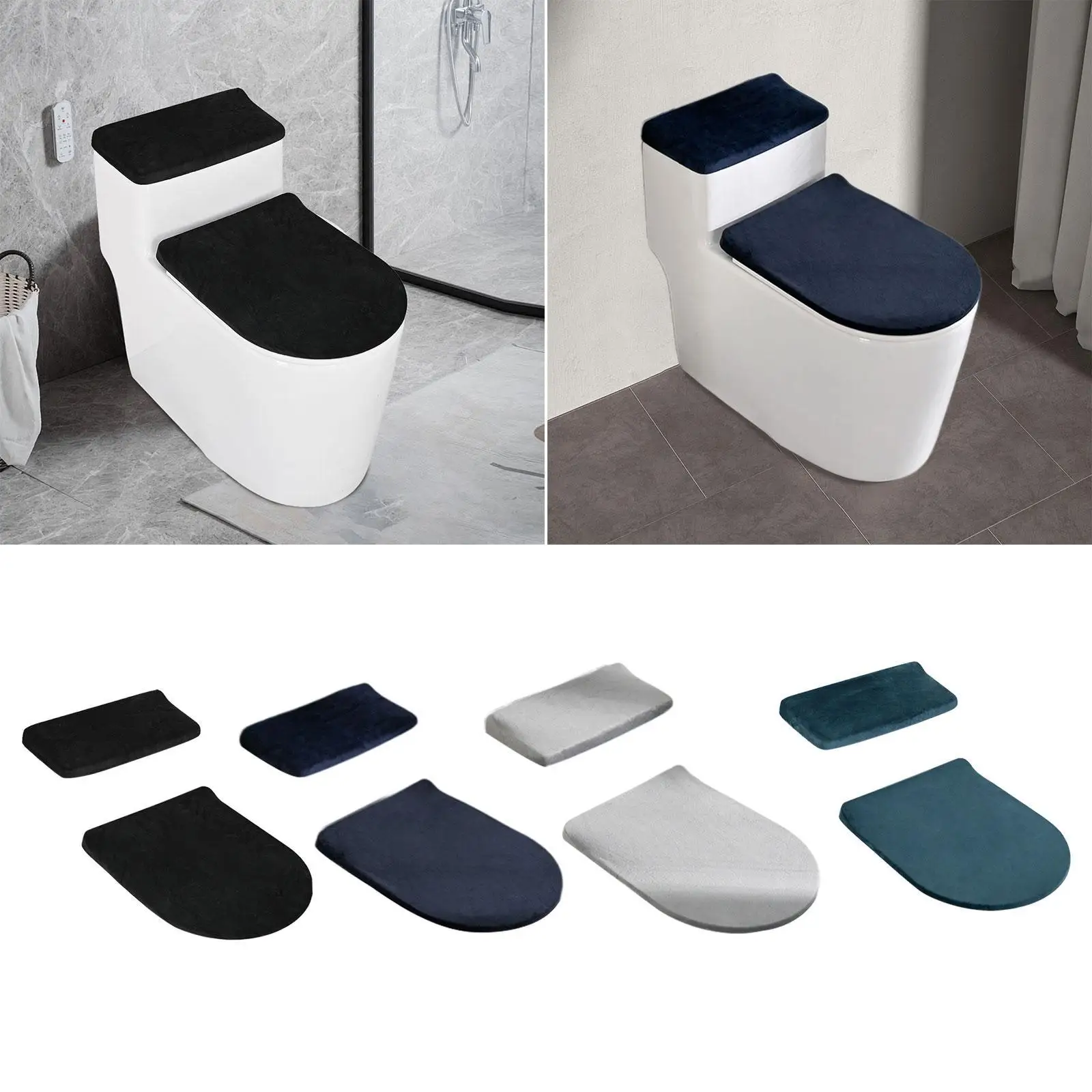 Toilet Lid Seat Cover Set Toilet Tank Lid Cover Replacement Toilet Lid Cover Stretch