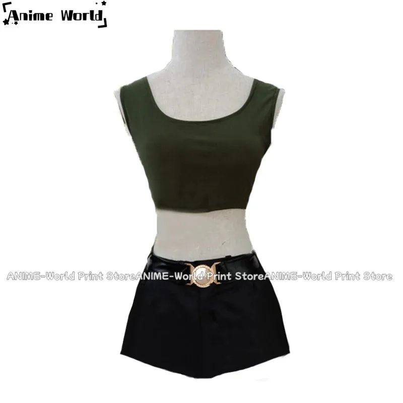 

New《Custom Size》Tomb Raider Lara Croft Cosplay Costume Top+pant+belt Halloween Battle Unifroms Full Set2025