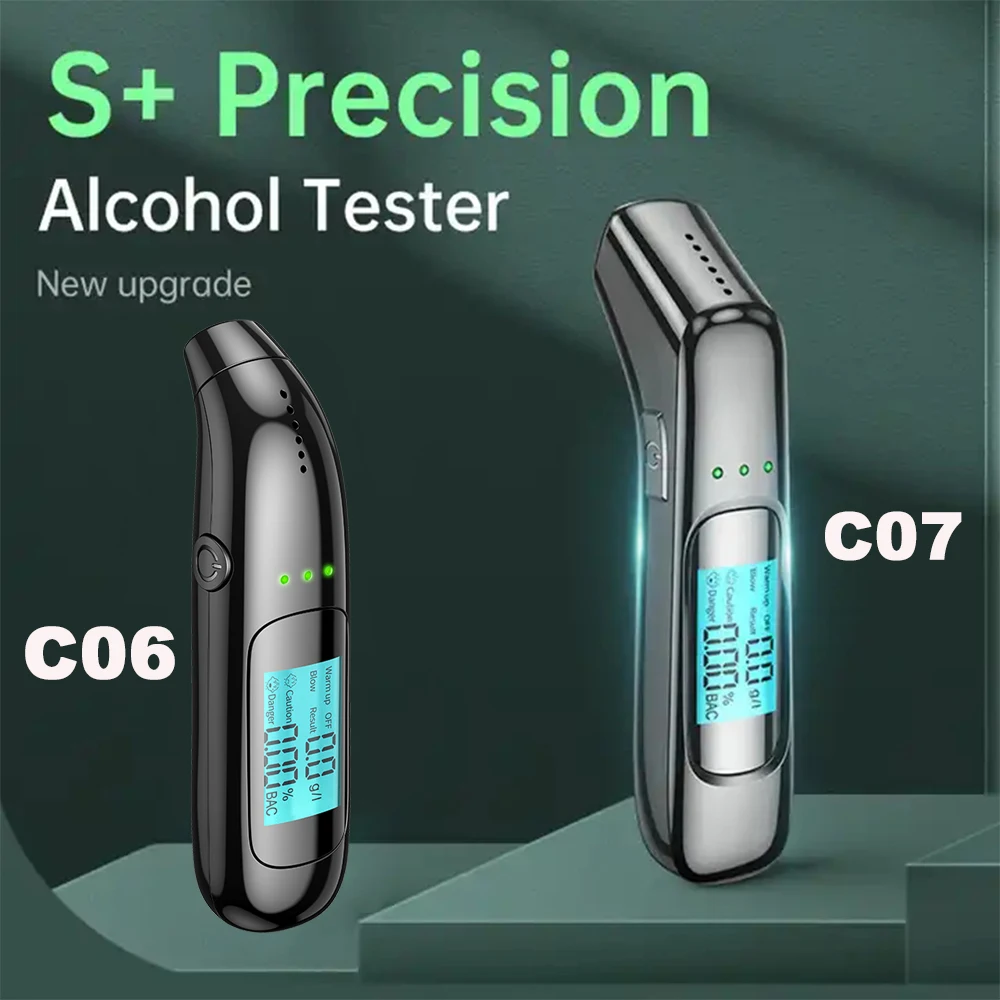 LCD Screen Display  Non-Contact Alcohol Tester Automatic Professional  Alcohol Test  Accuracy Breathalyzer Diagnostic Tool