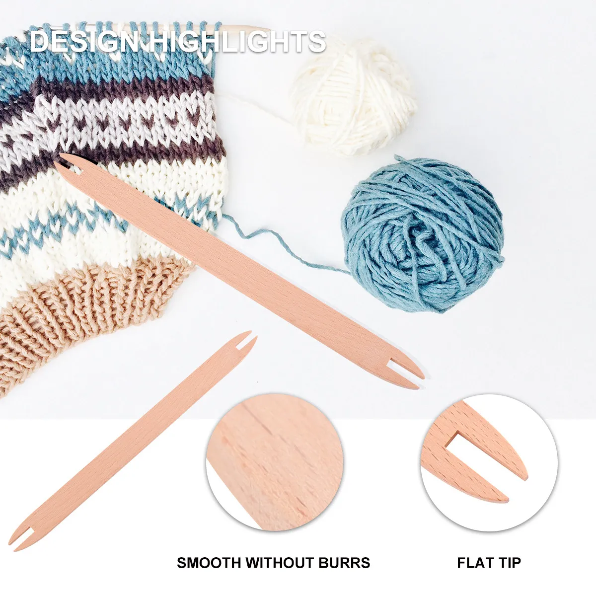 

Small Size Eco Friendly Wooden Shuttle for Weaving Knitting DIY Handmade Crafts Tapestry Sweater Sewing Tools DIY Knitting Tools
