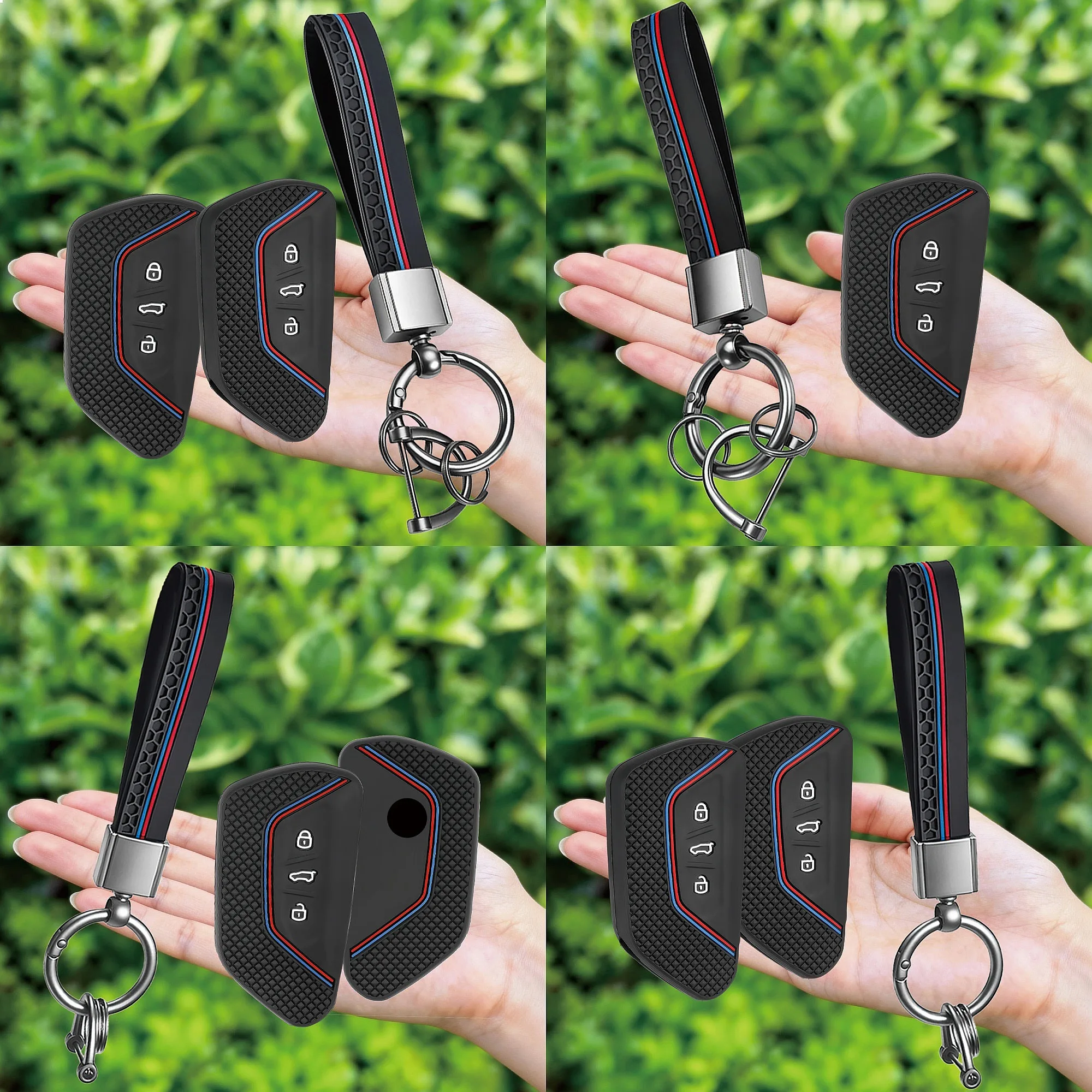 Silicone Key Fob Cover For VW Golf 8 ID4 Cupra Formentor Tarraco Mk7 Gti Mk8 Skoda Octavia 4 Seat Leon Mk4 Car Key Shell