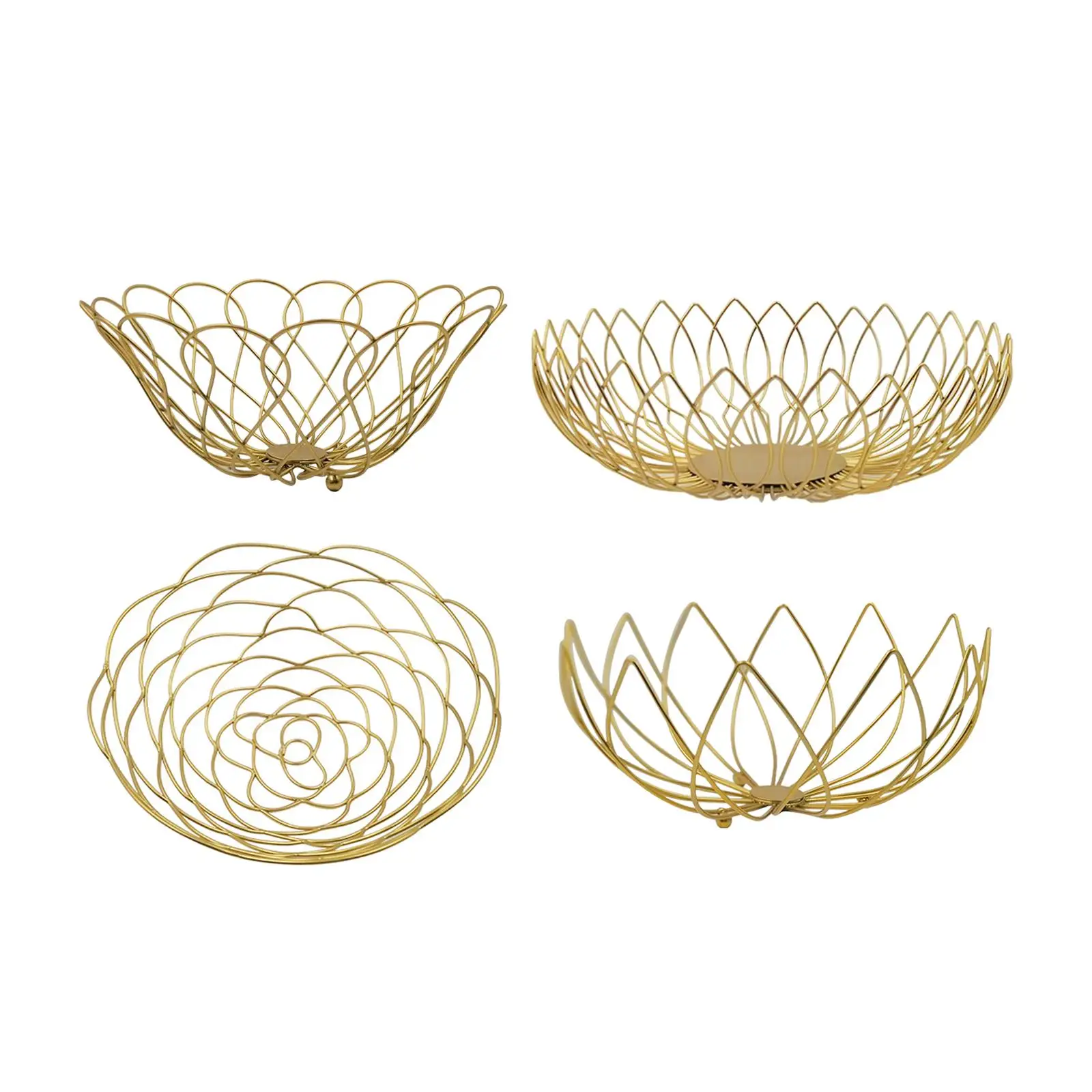 Minimalist Fruit Basket for Home Decorative Bread Snack Candy Wire Basket