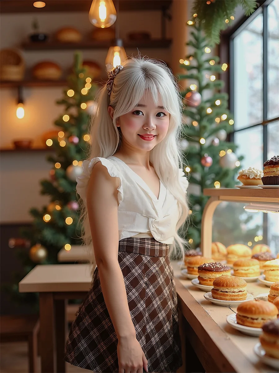 Plaid Empire Preppy Style Skirts For Woman Office Women Clothes Summer Tie-Dye Flare Beachwear Hippie Female Wrapped Flowing Ins