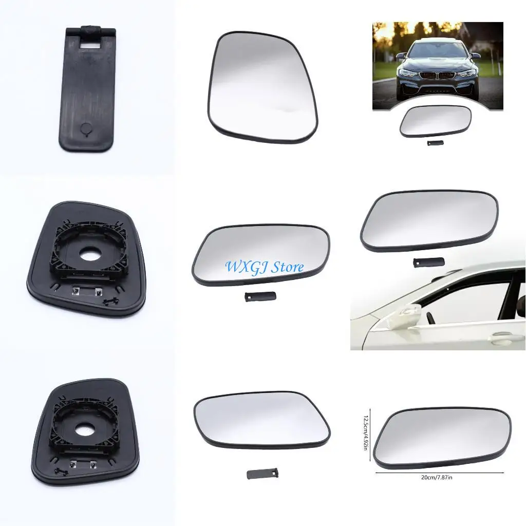 

37JE For Discovery 2 CRD100640 CRD100650 Rear View Wing Mirror Glass Lens with Mount