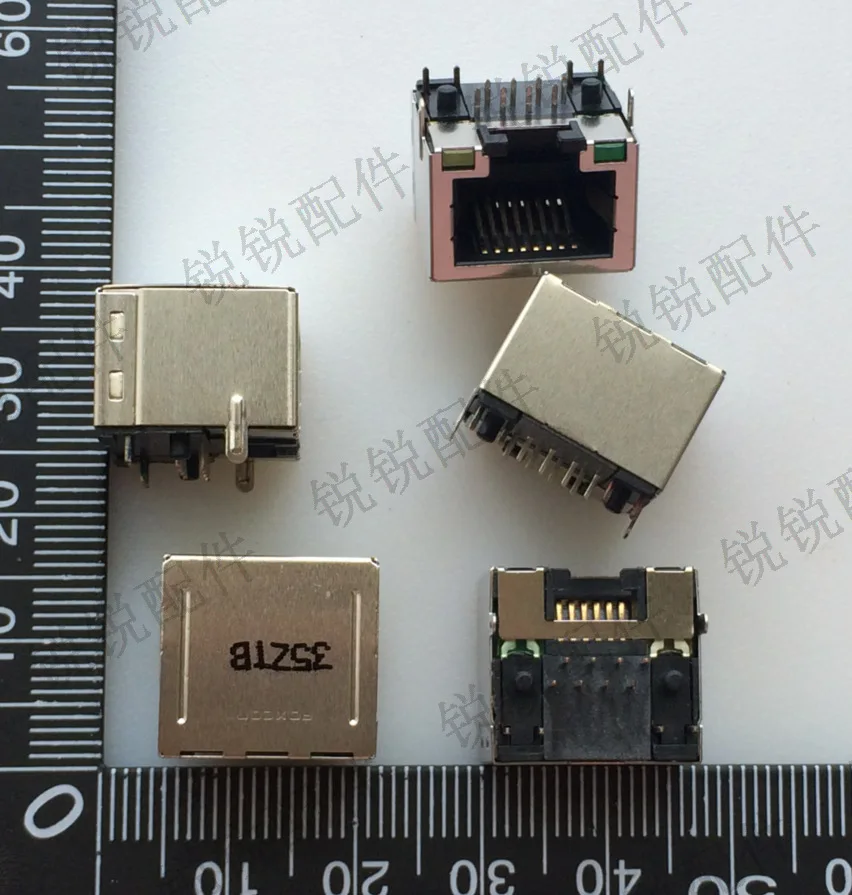 For RJ45 Socket with LED Network Interface Network Cable Socket Network Crystal Head 8P8C Female Connector