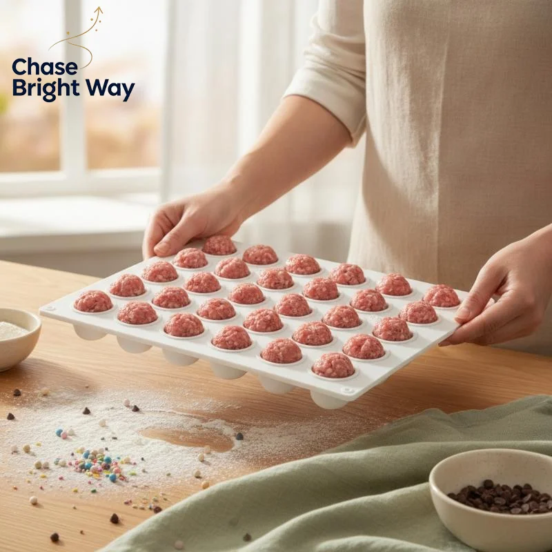 1PC Household Meatball Making Mold 35 Grid Silicone Reusable Meatball Making Tool For Fish Balls Beef Balls Mold Kitchen Tools