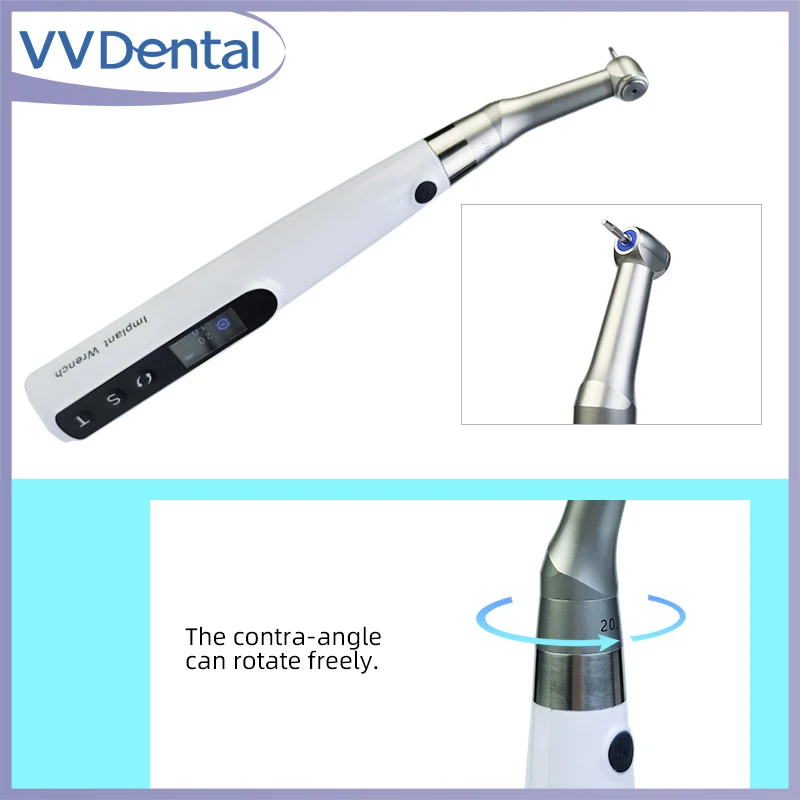 

Dental Surgical Motor Portable Dental Implant Drills Torque Electric Wrench 20:1 Angle Irrigation Water Low Speed Handpiece