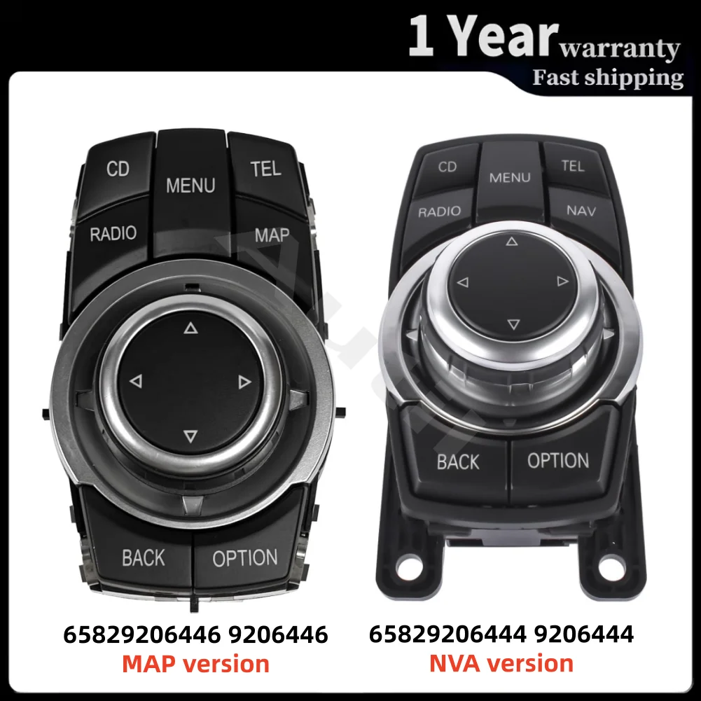 

10Pin IDrive Media Switch Controller Knob 65829206446 65829206444 for BMW F10 F07 F11 F01 F02 F25 5/7/X3 Series 2007-2017