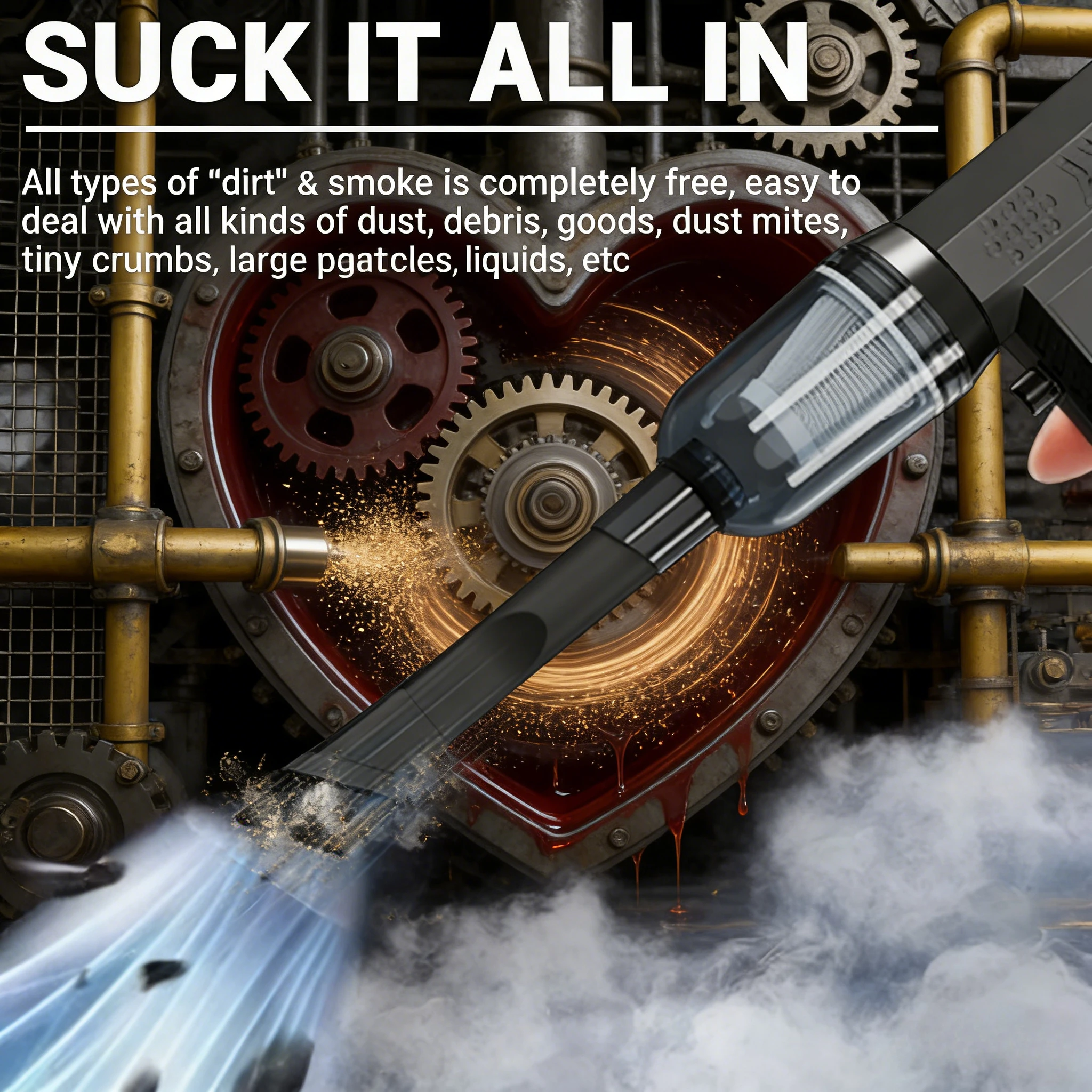 🧹 c6  350,000 RPM Turbo Blower Vacuum – 53M/S Super Wind | 2-in-1 Handheld Cleaner for Car & Crevice Deep Clean