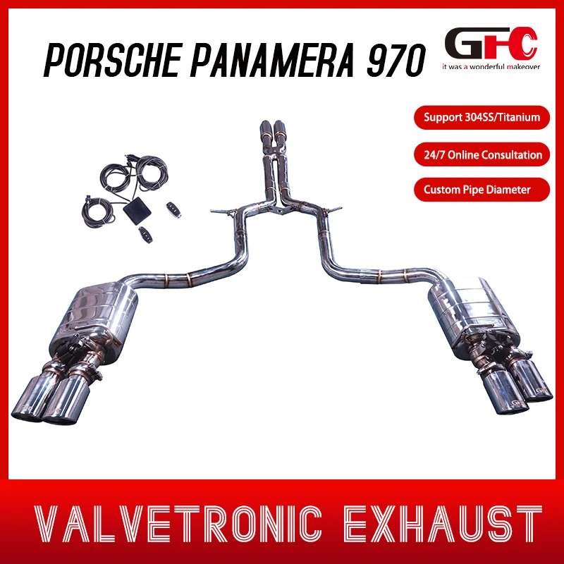 

Panamera 970 2009-2013 выхлопная система Catback GFC 304 из нержавеющей стали для моделей 3,0 л 3,6 л 4,8 л