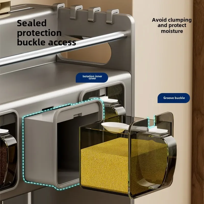 Storage rack, countertop, corner integrated jar, multi-functional rack