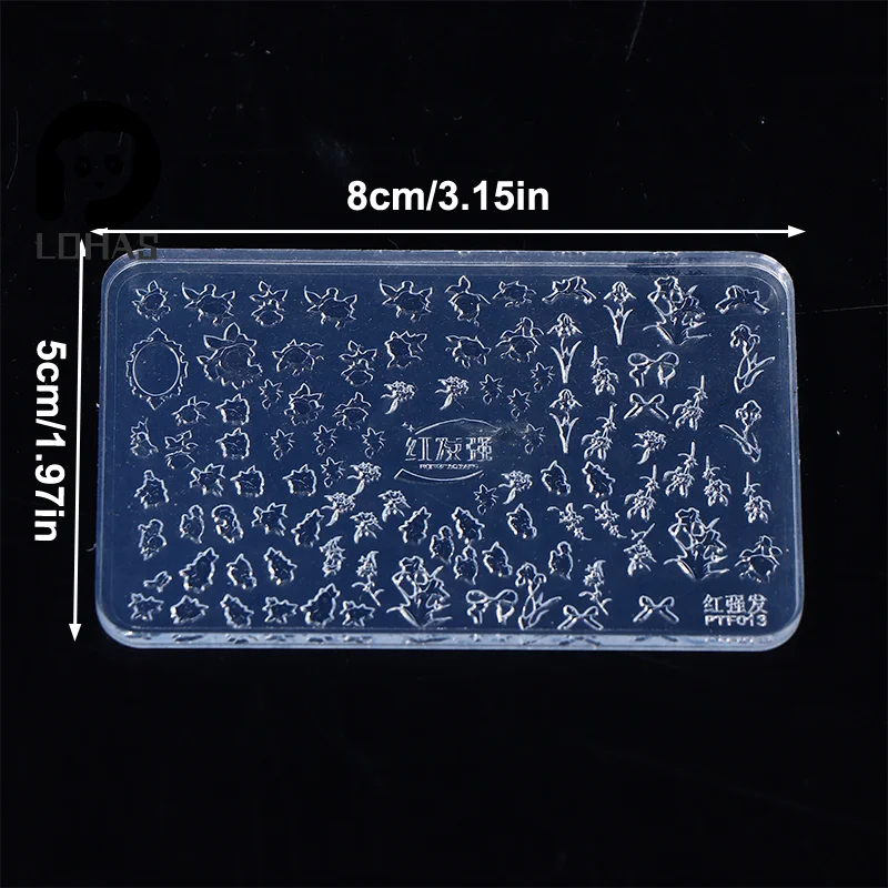 1 قطعة ثلاثية الأبعاد قالب من السيليكون زهرة القلب مسمار الفن زينة الأظافر DIY تصميم قالب الأظافر ختم لوحة قالب مانيكير