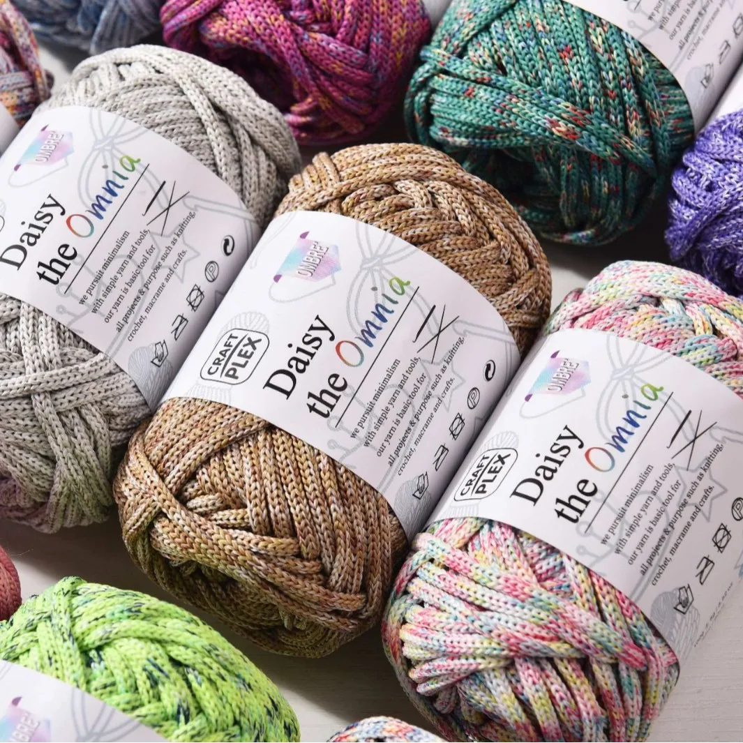 

38m/100g Colorful Pearl Yarn, Colorful Hollow Core Rope DIY Woven Bag, Carpet Crochet Thread, High-quality Outdoor Rope,40 Yards