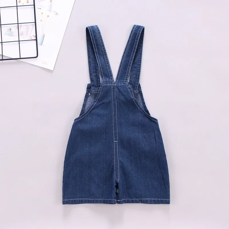 DIIMUU Kids Infant Baby Clothing Overalls Shorts Pants Boys Girls Denim Jumpsuits Toddler Clothes Cartoon Casual Jeans Playsuits