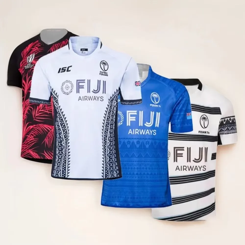 

Mode Rugby Jersey Heren Dames Kleding ISC FIJI 7S Jersey Ademend Sneldrogend Oversized Duurzaam Casual Dagelijks T-shirt moto