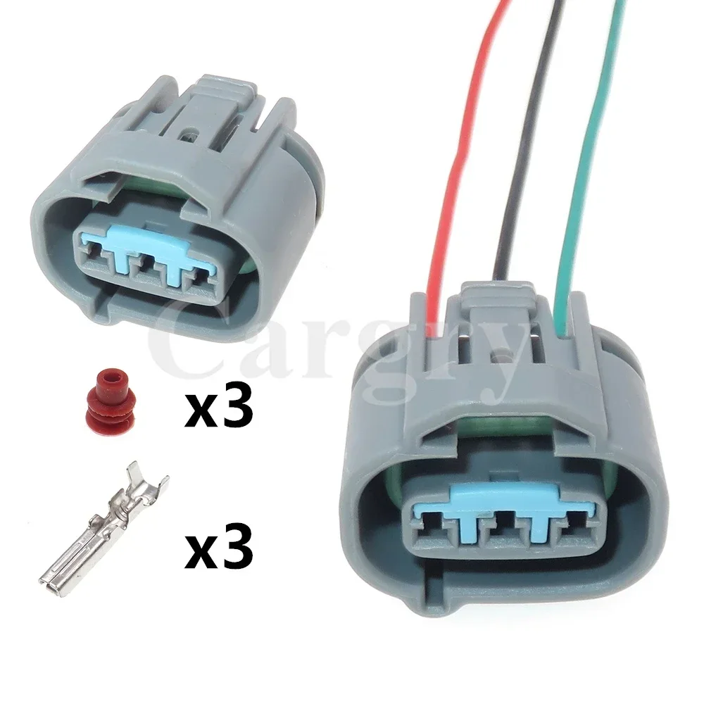 1 Set 3P AC Assembly Auto Parts Automobile Waterproof Socket Car Electric Wiring Modification Connector Accessories