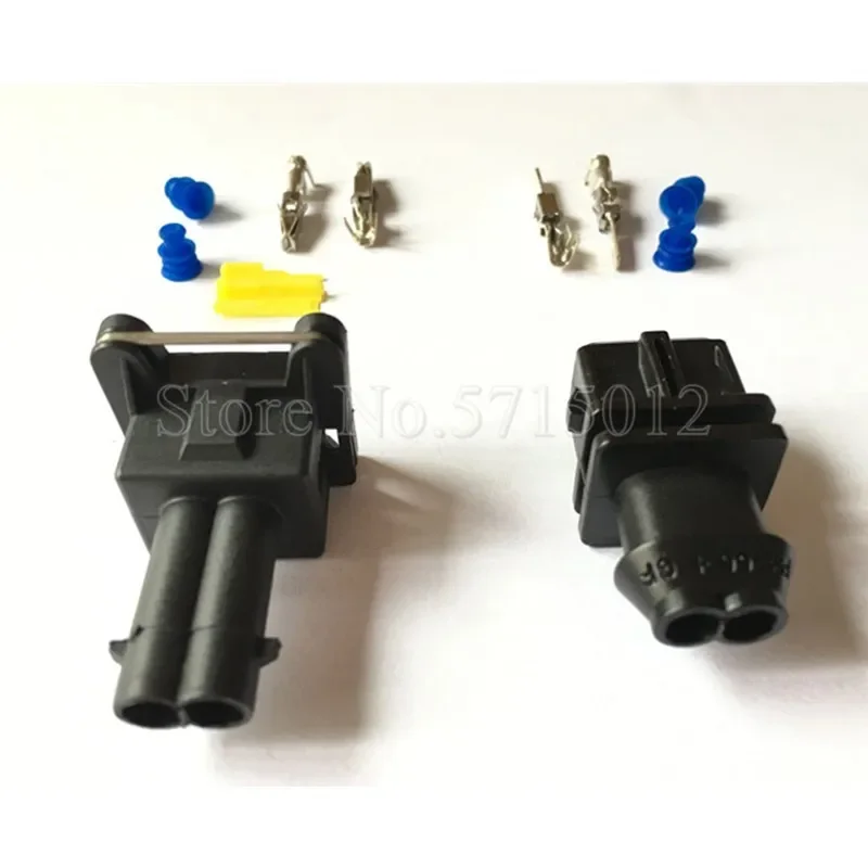 2 Hole Automotive Car Engine Fuel Injector Connector Oil Sensor Plug