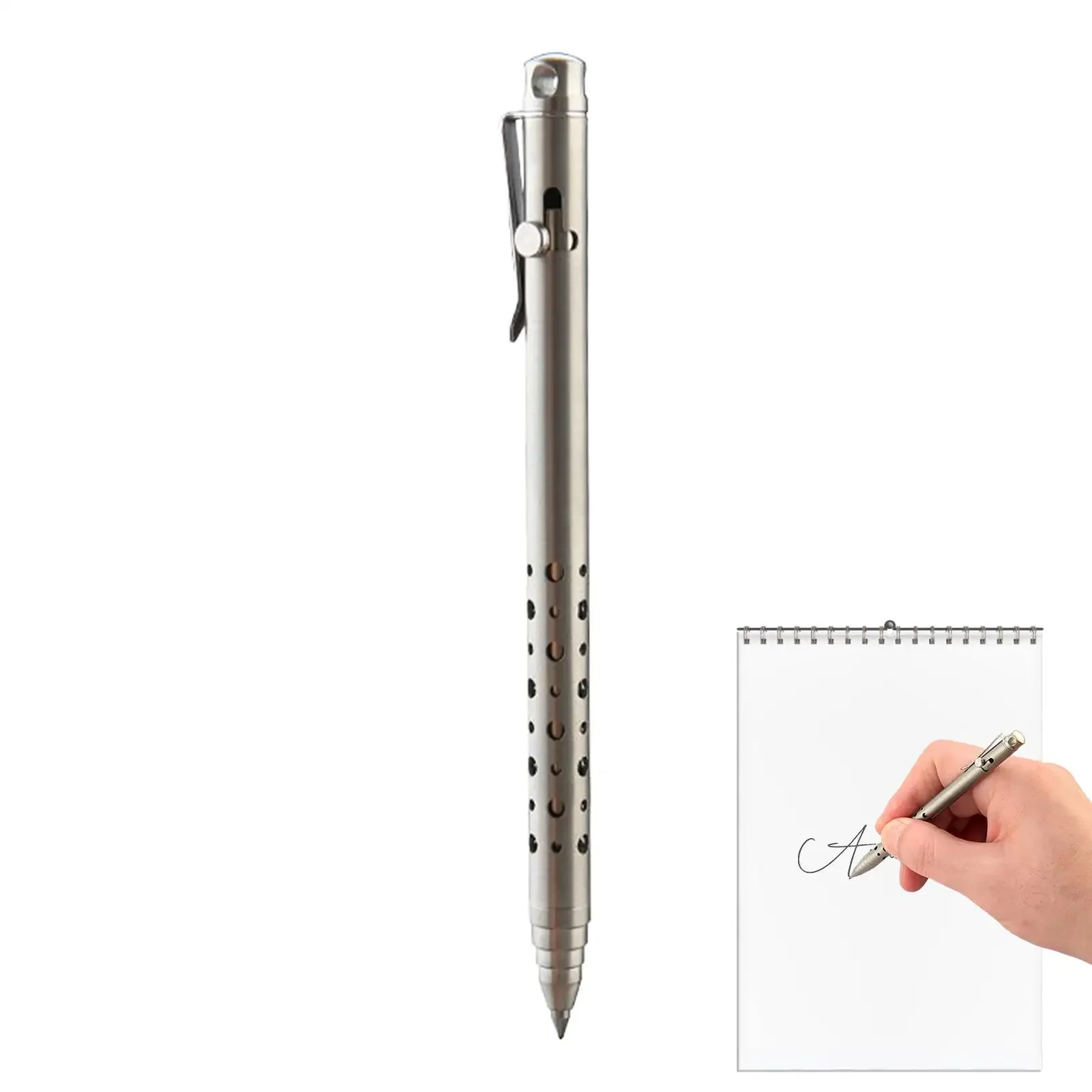 Titanium Pen Titanium Pocket Pen Ink Writing Tool Non-Smudge Quick-dry for Daily Planning Men Women Meeting Notes Various Papers