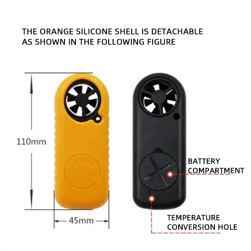 GM816 Cyfrowy anemometr 30 m/s Kieszonkowy miernik prędkości wiatru LCD Mini miernik wiatru Pomiar prędkości wiatru Utrzymanie danych