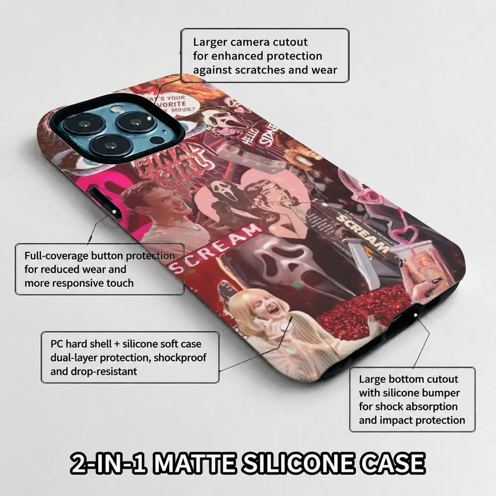 Fear Scream Movie Cover Phone Case Film material 2-in-1 Shell FOR IPhone 17 16 15 14 12 17Air 16e 13 Pro MAX 16Plus Cover view 5