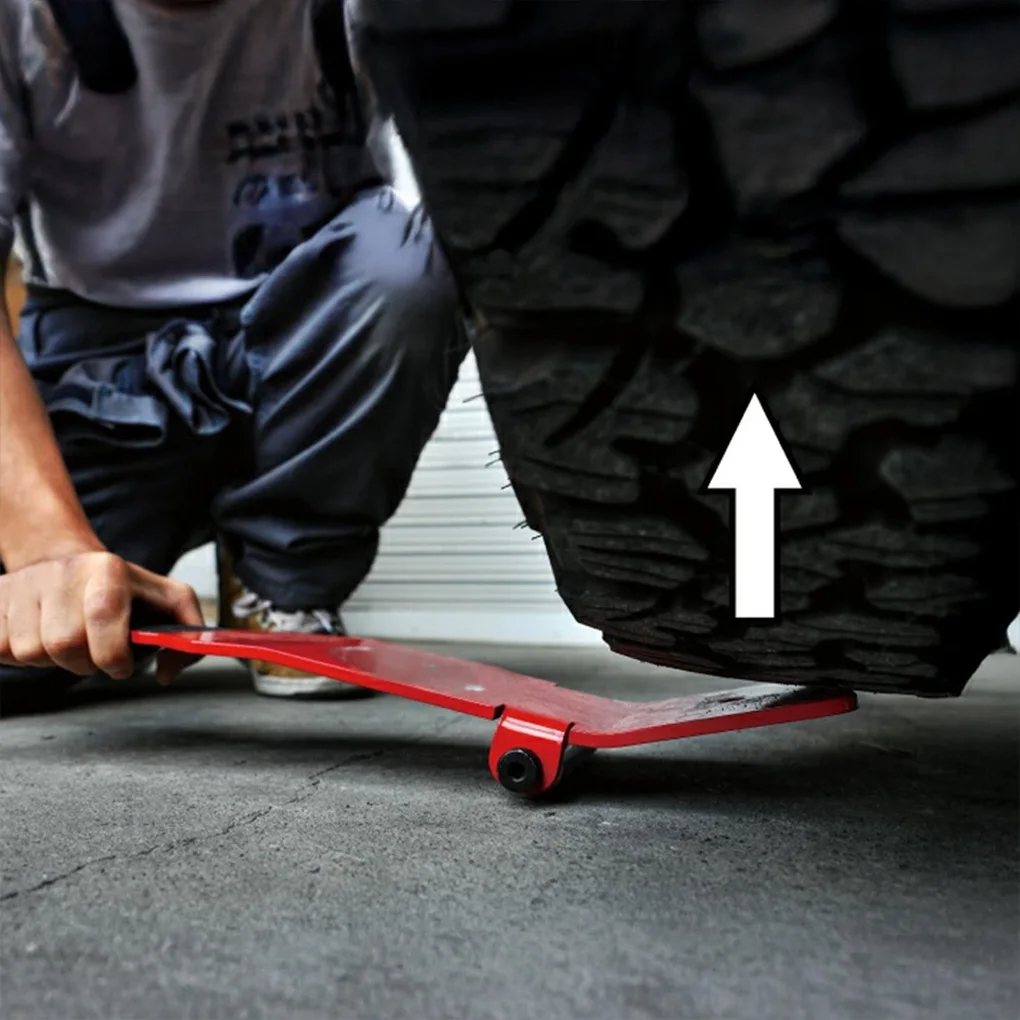 Car Tire Jack Heavy Duty Repair Tire Moving Tool Roller Plate Roller Tire J-ack Durable High-Performance Reliable Repair Tool
