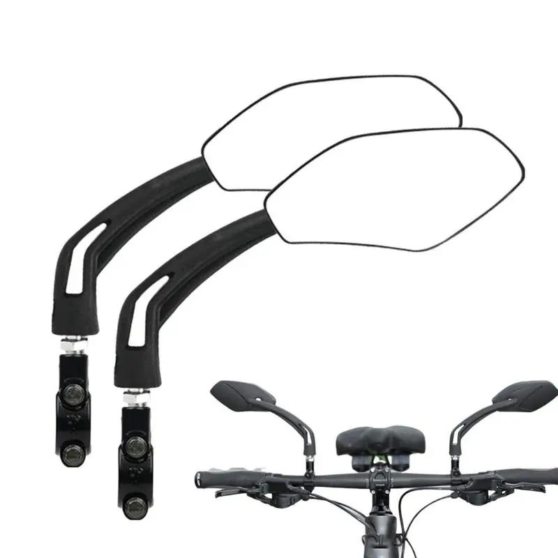 Handlebar Bicycle Mirror High-Definition Glass Lens Cycling Bar Mirror Adjustable Clarity Bar And E-Bikes Mirror