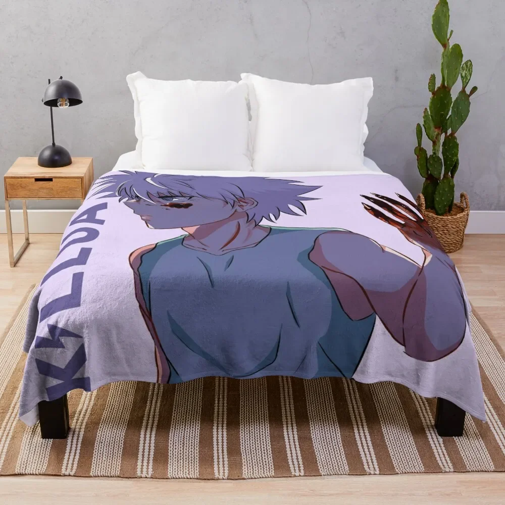 

Killua hxh Throw Blanket Cozy Napping Blanket Gift for Mom Dad