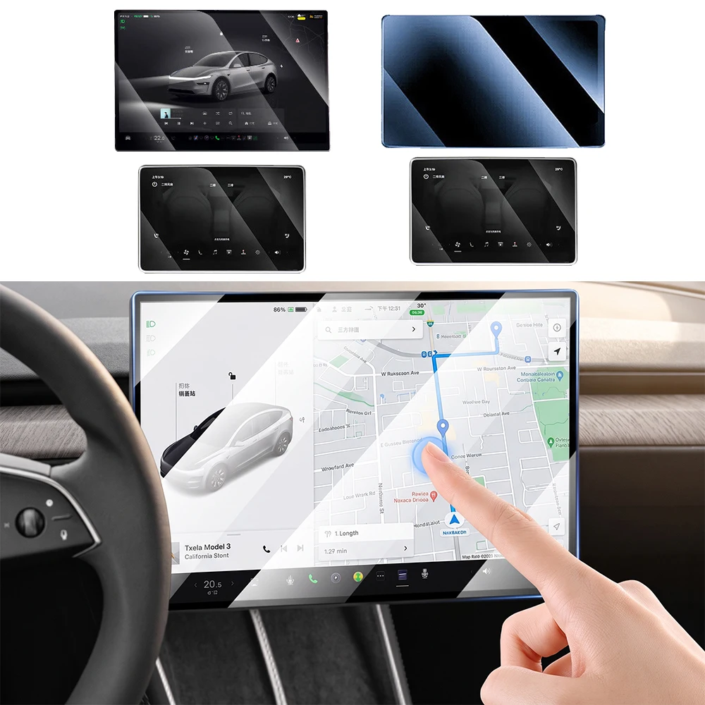 Car Dashboard Touch Screen Tempered Glass Protector For Tesla Model 3 Highland Model Y Juniper Anti-Scratch Car Screen Protector