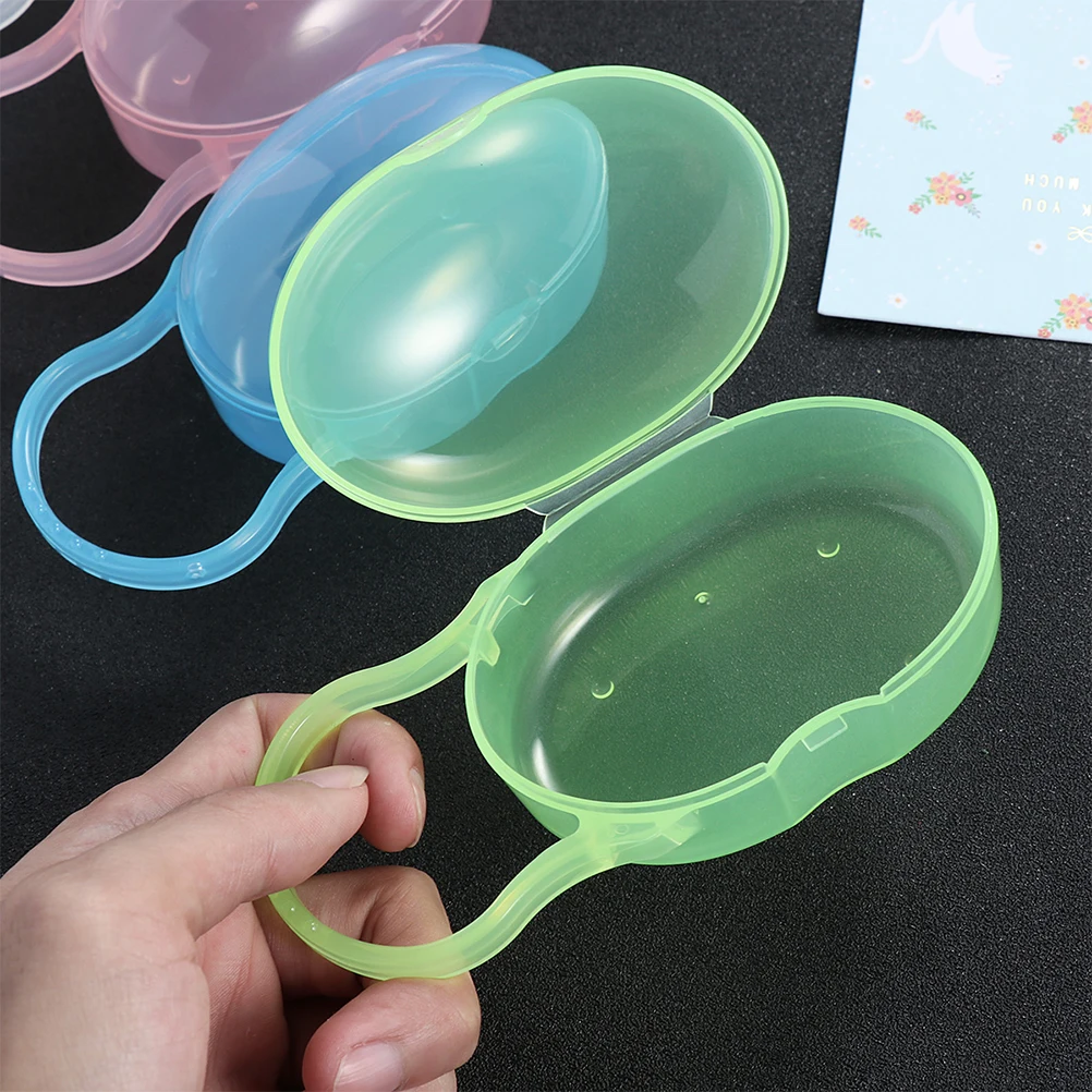 

5pcs Baby Pacifier Storage Case Portable Pp Material Durable Holder For Travel Home Use Newborn Infant Soother Protection Box