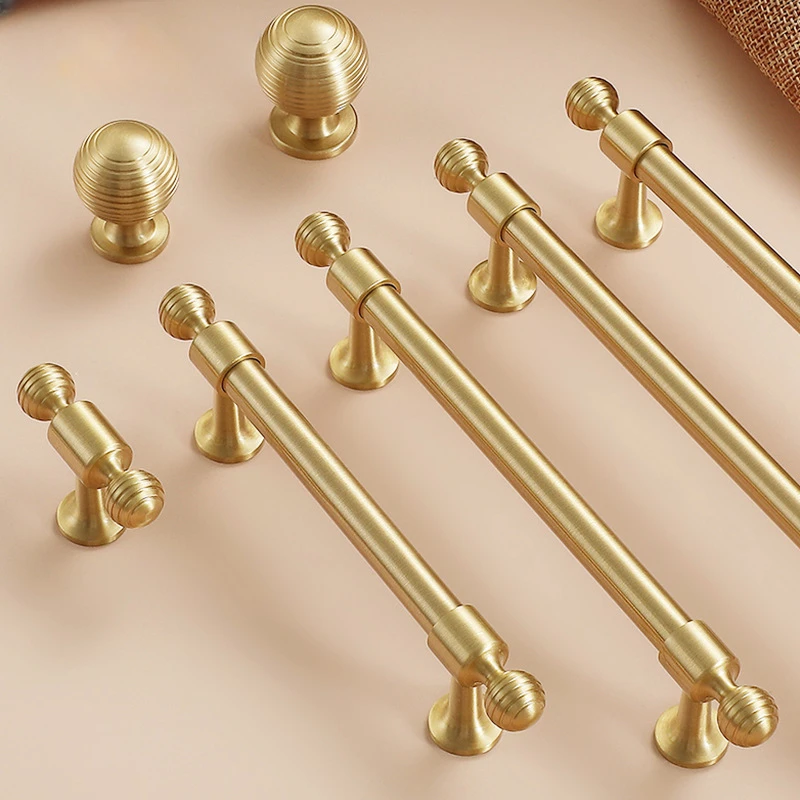 1pcs Nordic Brass Long Furniture Handles Wardrobe Kitchen Cupboard Cloakroom Bedside Cabinet Handle Bedroom Accessories