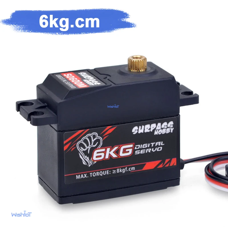 

S0600M Digital Servo 6KG Metal Gear Micro Servo for 1/8 1/10 RC Car Plane Airplane Robot Glider