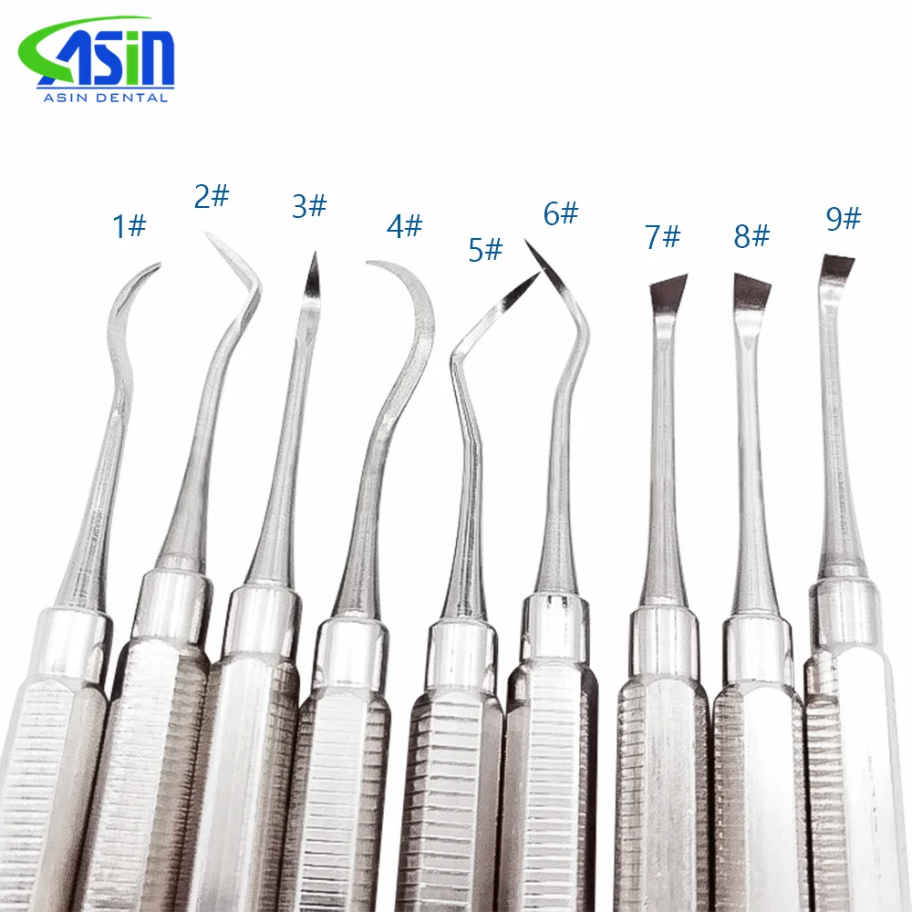 1 set Dental instruments Hand operated scalers Gingival and periodontal cleaning Dental calculus scaler Practicing examination