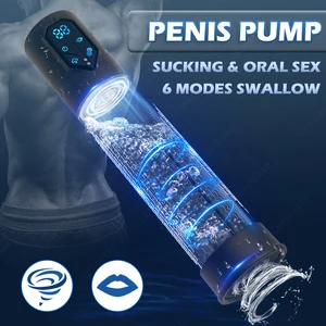 Elektrische Penis -Expansionspumpe für Männer IPX7 wasserdicht, Vakuumpumpe Mann, die sich verlängern, 4 Erfolgsstufen 2 Silikonärmele 6 Hauptverkaufsvakuo -Penispumpe - №3