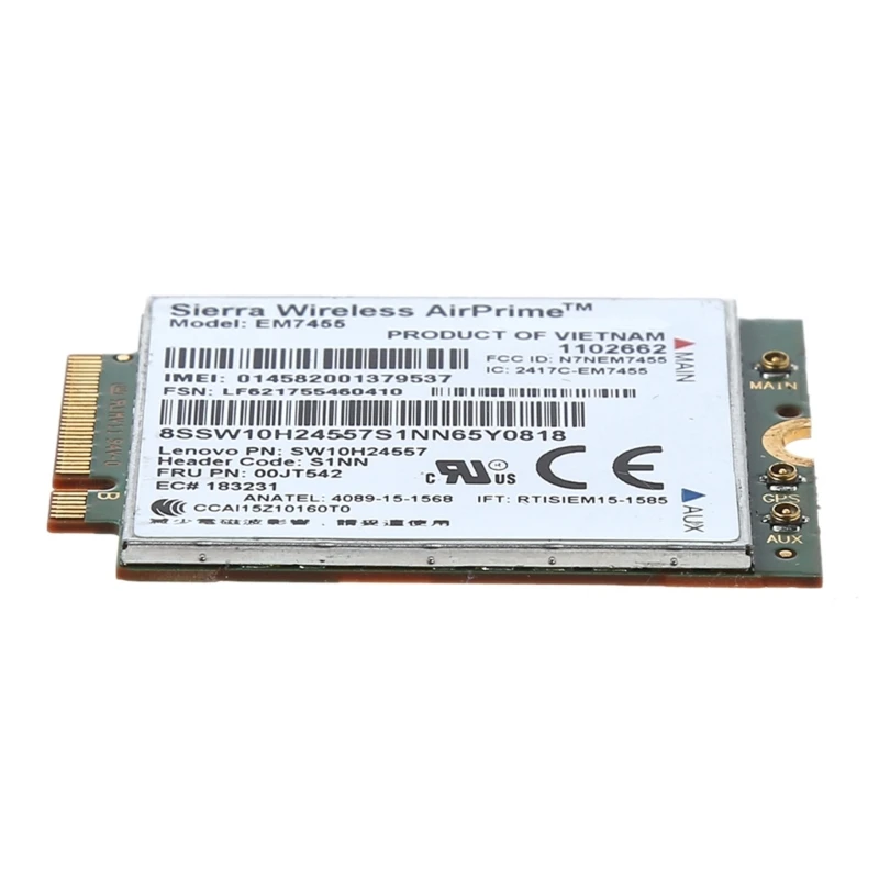 LTE WWAN for Sierra Wireless Airprime EM7455 FRU:S1NN 00JT542 00JT547 for X2