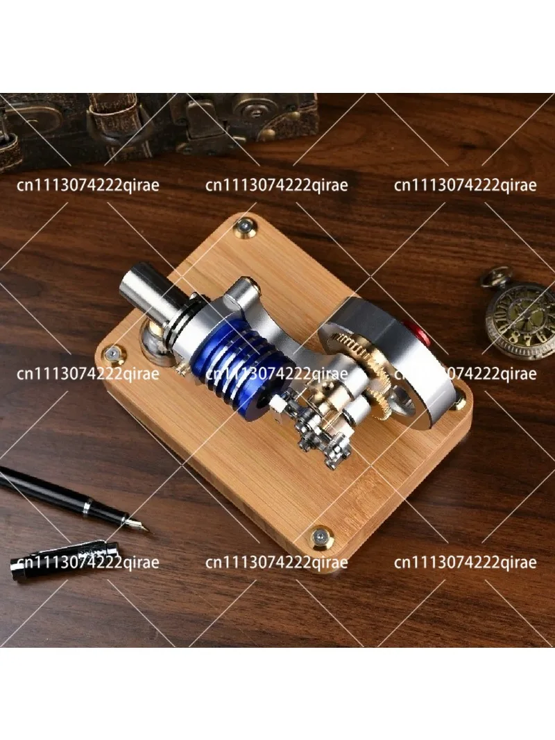 Metal Single Cylinder Steam Engine Model with Precision Coaxial Gears Startable M20-TZ-01